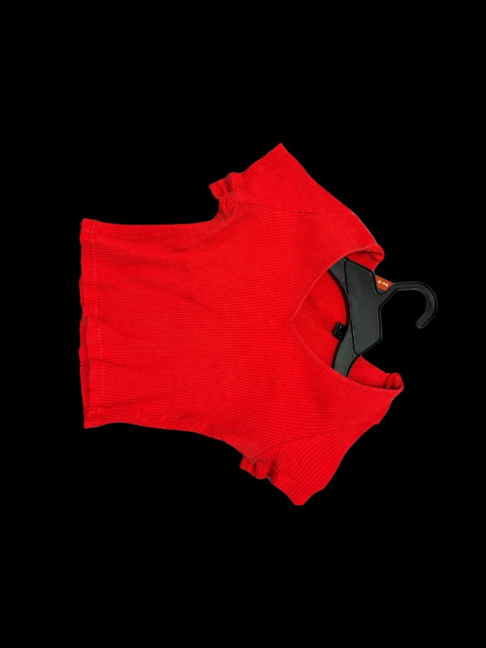 SHEIN Red Ribbed Crop Top